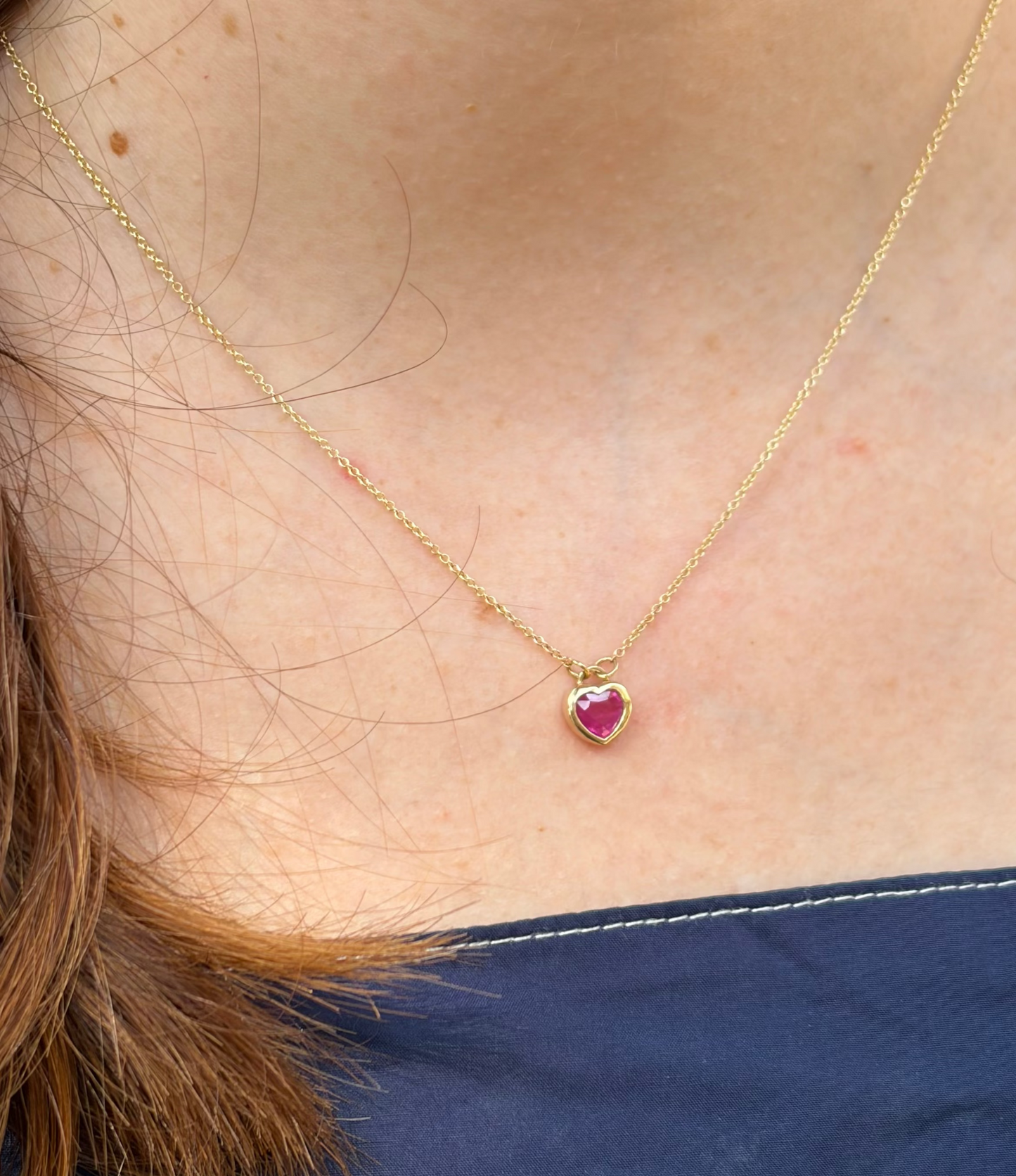 RUBY HEART NECKLACE