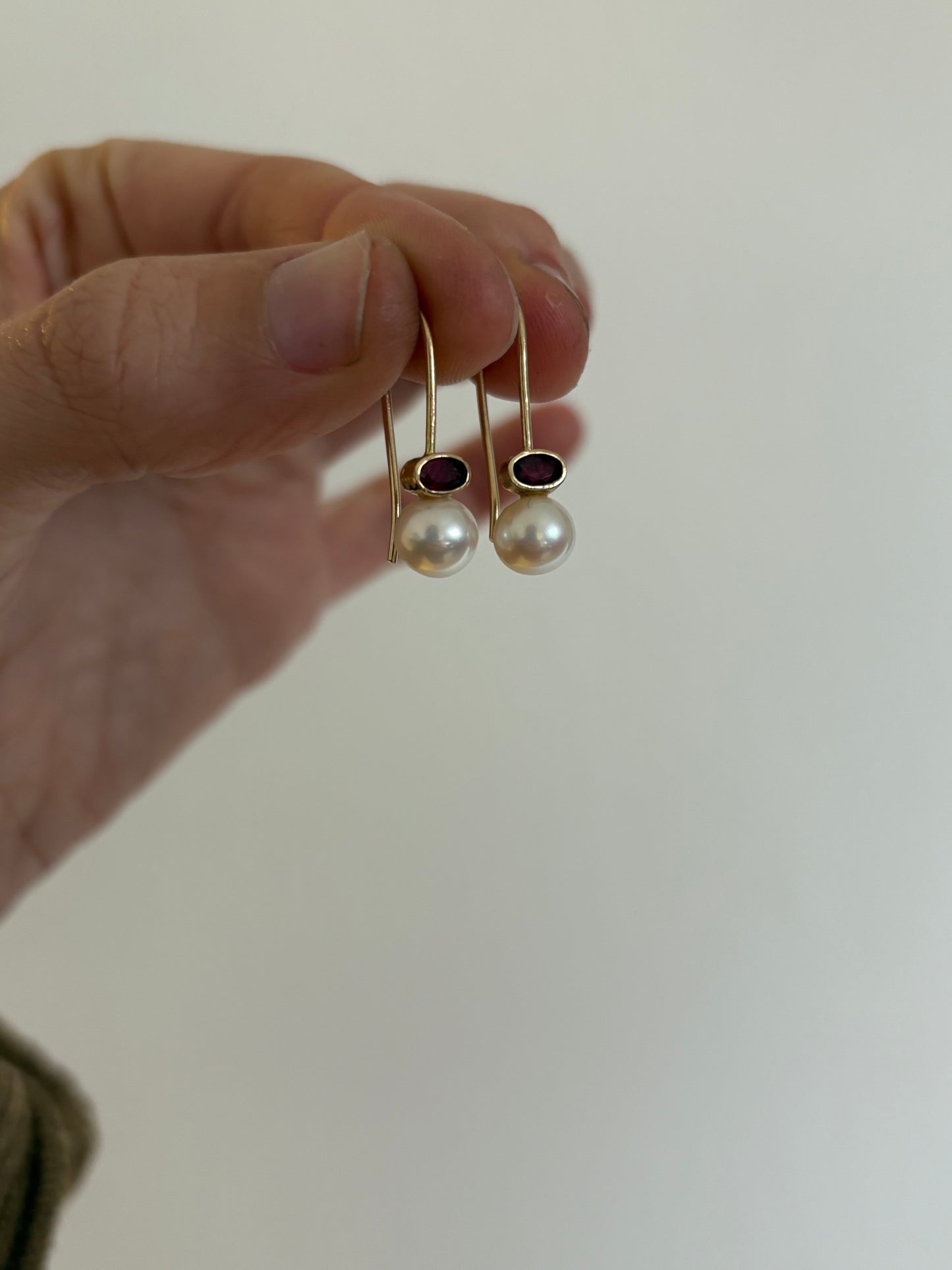 RUBY & PEARLS EARRINGS