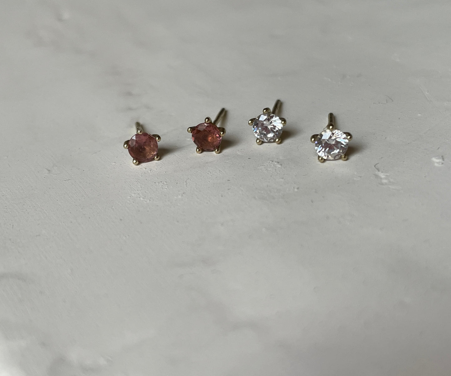 STUDS WITH GEMSTONE