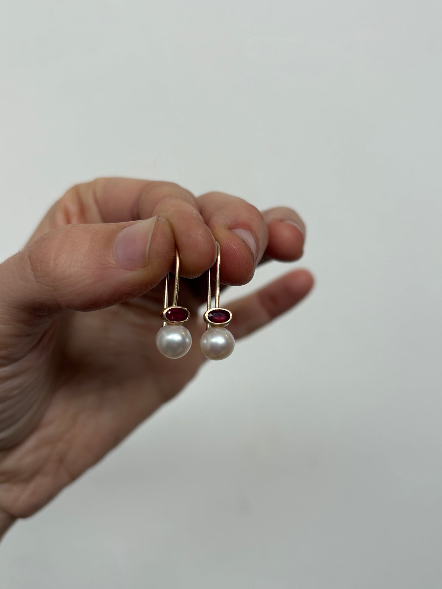 RUBY & PEARLS EARRINGS