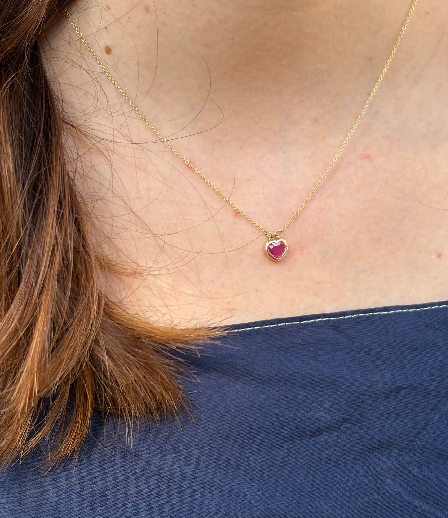 RUBY HEART NECKLACE