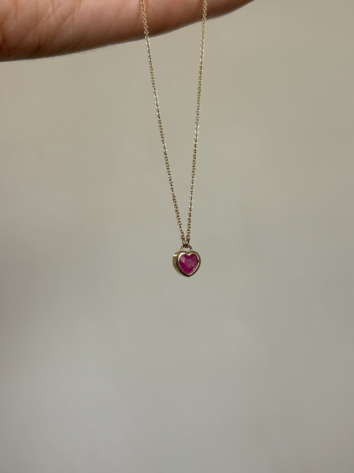 RUBY HEART NECKLACE