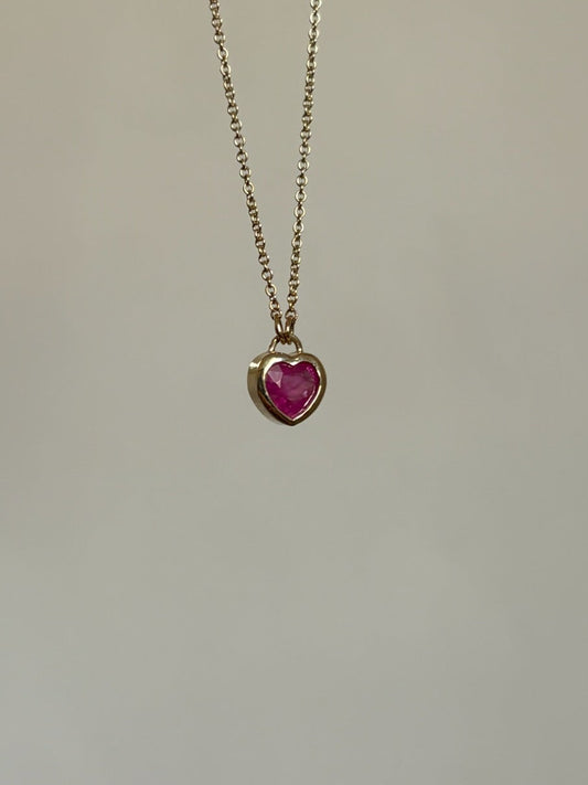 RUBY HEART NECKLACE
