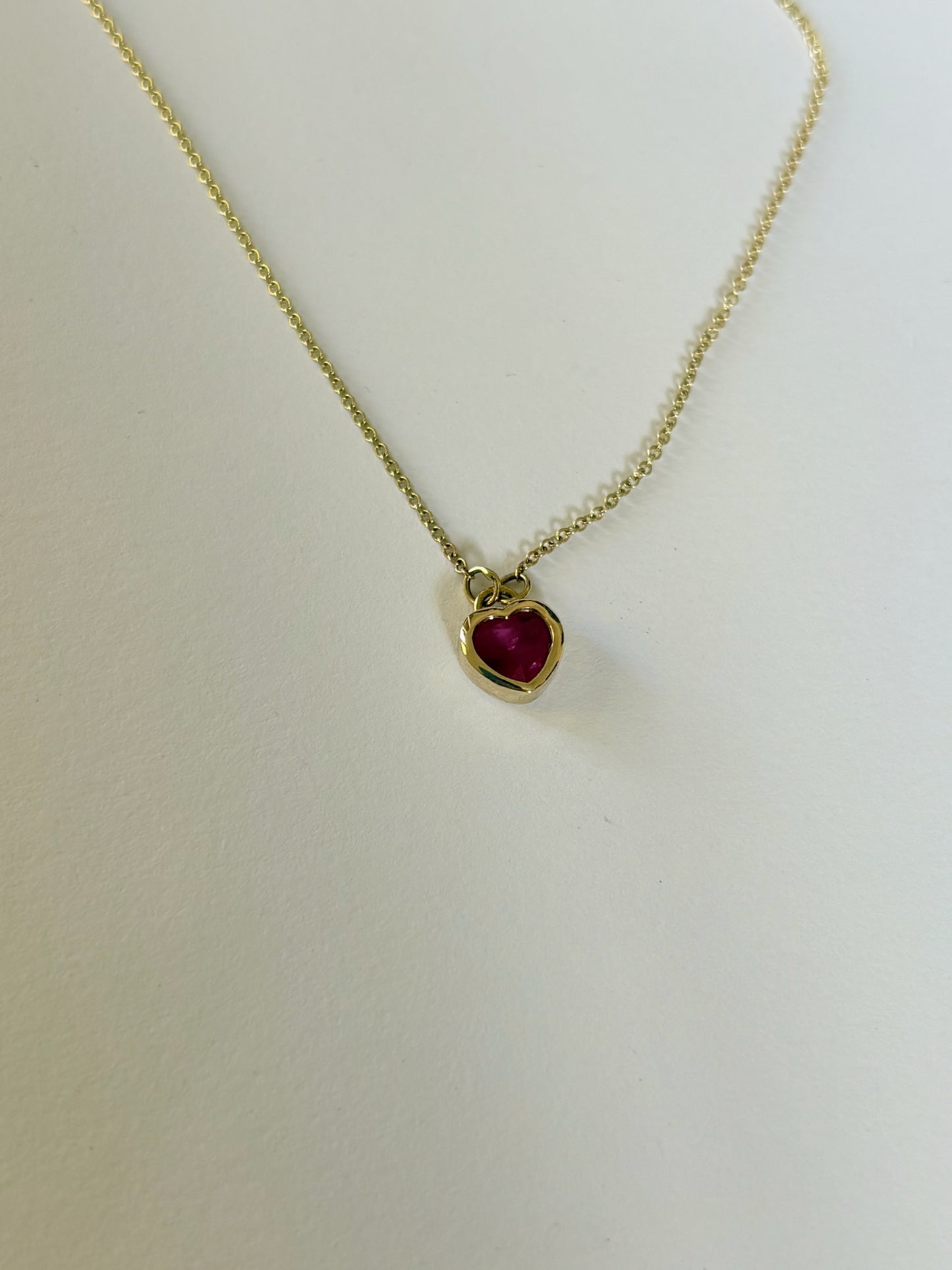 RUBY HEART NECKLACE